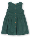 Rosey Posey Organic Cotton Cord Pinafore Dress - Kite
