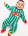 Moose On The Loose Organic Cotton Baby Romper - Kite