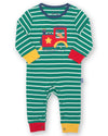 Moose On The Loose Organic Cotton Baby Romper - Kite