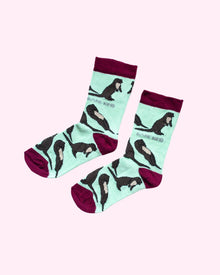  🦦 Otter Socks - Child Bamboo Socks - Pastel Green Socks - Bare Kind