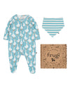 Goose Gaggle Baby Gift Set – Organic Babygrow & Bib - Frugi