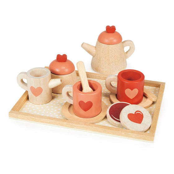 Wooden Tea Time Tray Set - Mentari