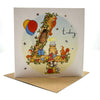 4th Birthday Card - Woodland Squirrel - Ink Snail Limited