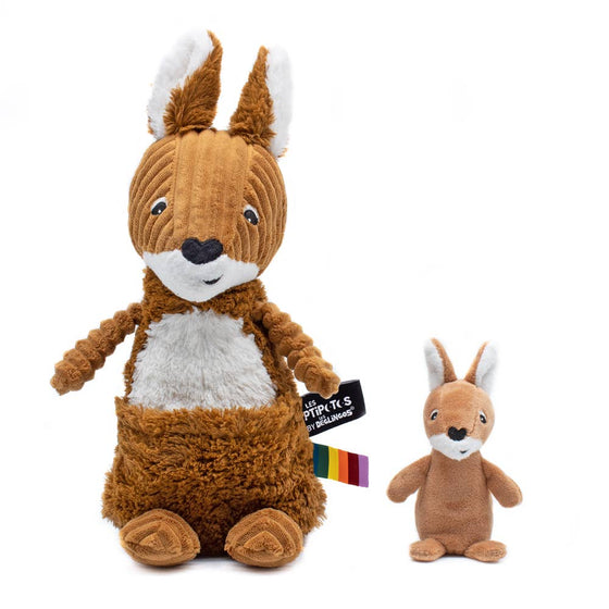 Keith The Kangaroo Mum & Baby - Brown Sugar - Ptipotos Toys