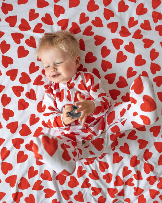 Love Heart Cotton Sleepsuit – Fred & Noah