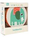 Tambourine with elephant design in 'Wild Wonders' packaging