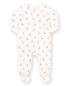Sweet Giraffe Organic Baby Sleepsuit – Organic Cotton Popper Babygrow - Kite
