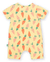 Happy Carrot Organic Baby Romper – Short Sleeve Organic Cotton Romper - Kite