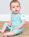 Ele Time Organic Baby Dungaree Set – 2 Piece Organic Cotton Outfit - Kite