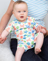 Under The Sea Organic Baby Romper – Short Sleeve Summer Romper - Kite