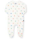 Under The Sea Organic Baby Sleepsuit – Zip Front Babygrow - Kite