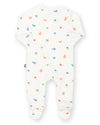 Under The Sea Organic Baby Sleepsuit – Zip Front Babygrow - Kite