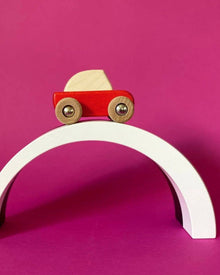  Wooden Pull-Back Car -Eco Toy for Kids - Bajo