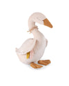 Plush toy goose on a white background