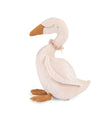 Plush swan toy on a white background