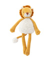 Plush lion toy on a white background