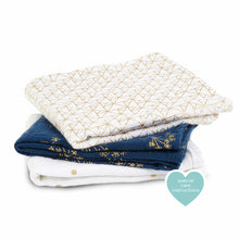  aden and anais Metallic Gold Deco 3- Pack of Muslin Squares