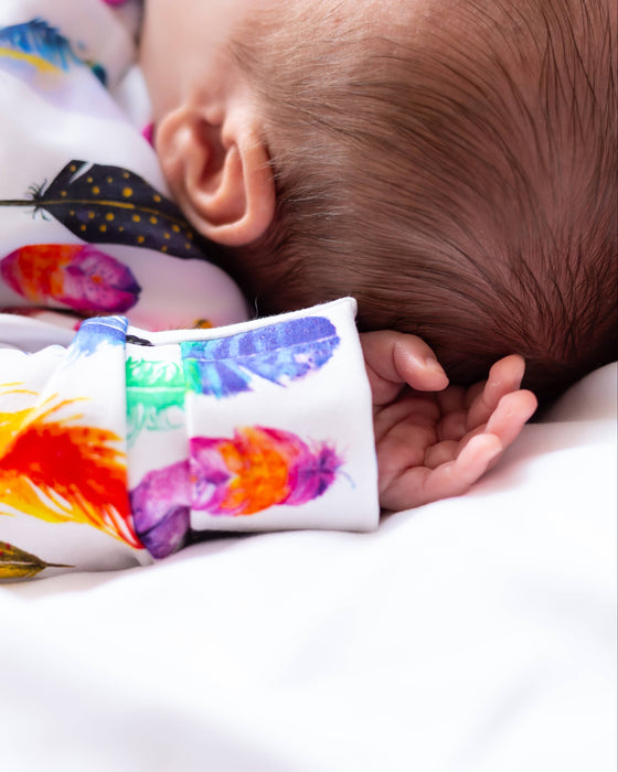 Rainbow Feather sleepsuit - Fred and Noah