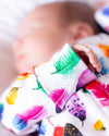 Rainbow Feather sleepsuit - Fred and Noah
