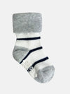 Non-Slip Stay On Socks in Navy Wide Stripe - The Little Sock Company