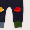 Little Green Radicals Navy Planet Knee Patch Joggers