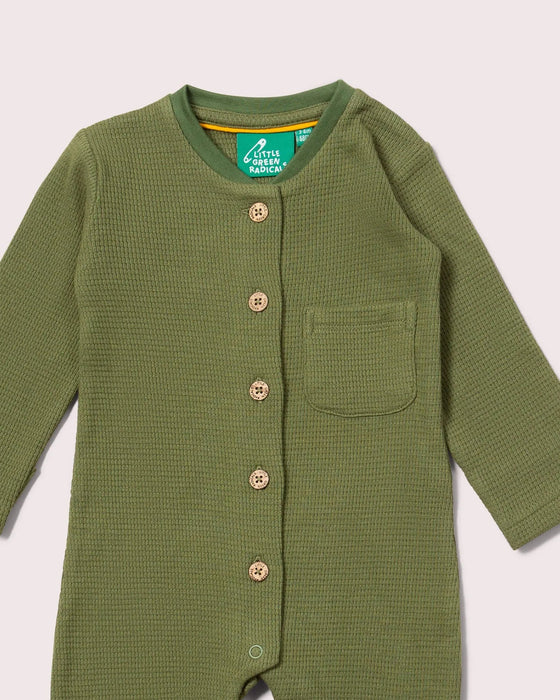Chive Organic Waffle Playsuit - Little Green Radicals