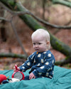 Blue Penguins Organic Zip Babygrow - Little Green Radicals