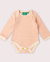 Little Green Radicals Little Unicorns organic cotton baby bodysuit 2 pack with printed and striped designs.
