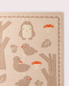Little Green Radicals Folk Tales organic cotton knitted baby blanket, 100 x 75cm.