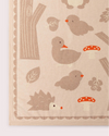 Little Green Radicals Folk Tales organic cotton knitted baby blanket, 100 x 75cm.
