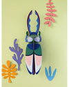 Studio Roof Large Antler Beetle 3D Insect Decoration | Recycled Cardboard
