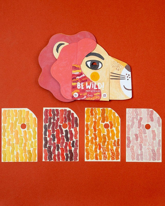 🦁 BE WILD! LION Mask & Stickers - Londji