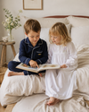 The Little Racer Pima Pyjamas - Luxury Hand-Embroidered Boys' Knitted Pima Cotton Pyjamas