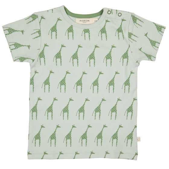 Short sleeve T-shirt (AOP), giraffe - Pigeon Organics