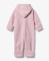 Pink Fleece Suit Allo - Organic Recycled Baby Suit - Wheat