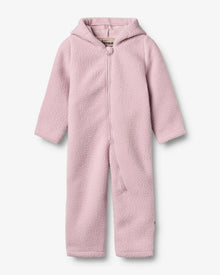  Pink Fleece Suit Allo - Organic Recycled Baby Suit - Wheat