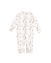 Floral-patterned baby onesie on a white background