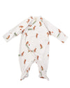 Wrap Sleepsuit GOTS - Winter Teddy Print Baby Sleepsuit - Wooly Organics