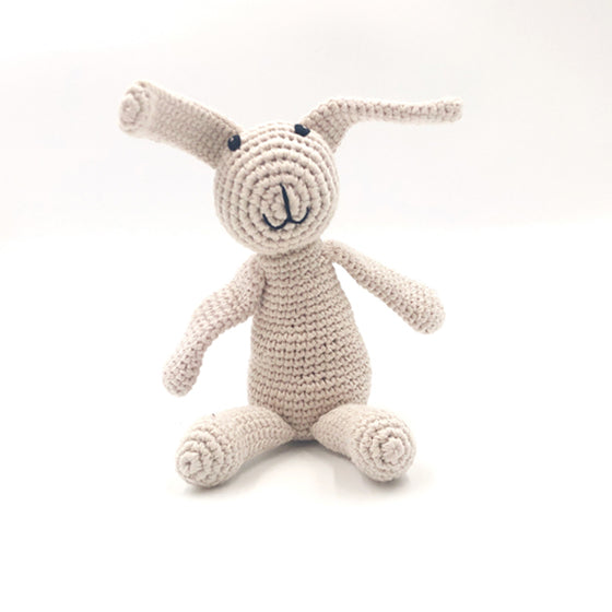 My first bunny rattle – natural - Pebble