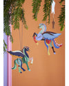 Studio Roof Flying Pegasus Christmas Ornaments | Recycled Cardboard Set of 2