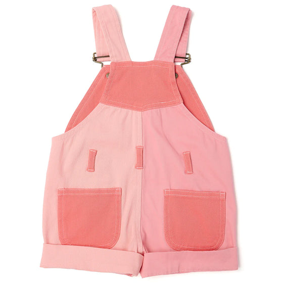 Tonal Colour Block Shorts - Pink - Dotty Dungarees