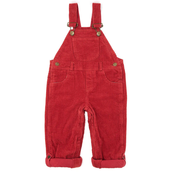 Robin Red Chunky Cord Dungarees - Dotty Dungarees