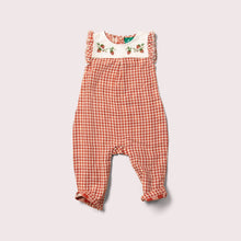  Little Red Checked Frill Summer Romper - Little Green Radicals