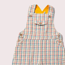  Checked Seersucker Pocket Dungaree Shorts - Little Green Radicals