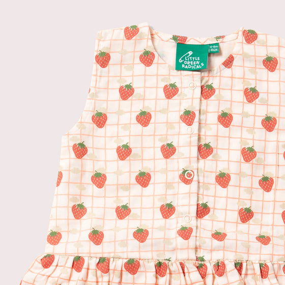 Strawberry Days Ruffle Romper - Little Green Radicals