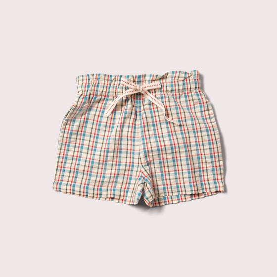 Checked Seersucker By The Sea Shorts - Little Green Radicals