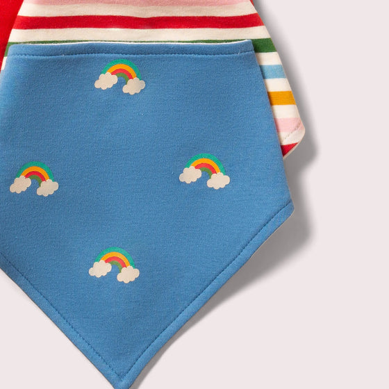 Blue Rainbows Organic Bib Set 3 Pack - Little Green Radicals