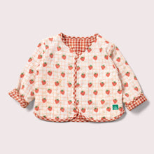  Strawberry Days Reversible Collarless Spring Jacket - Little Green Radicals