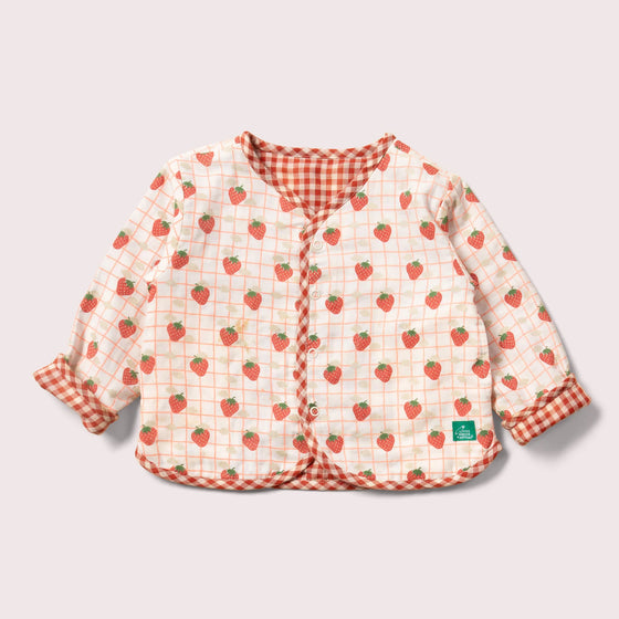 Strawberry Days Reversible Collarless Spring Jacket - Little Green Radicals
