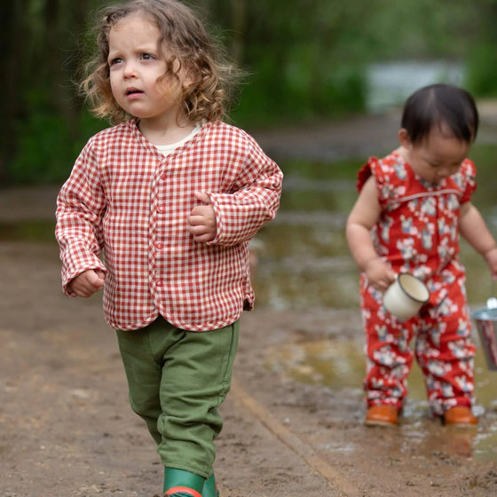 Strawberry Days Reversible Collarless Spring Jacket - Little Green Radicals